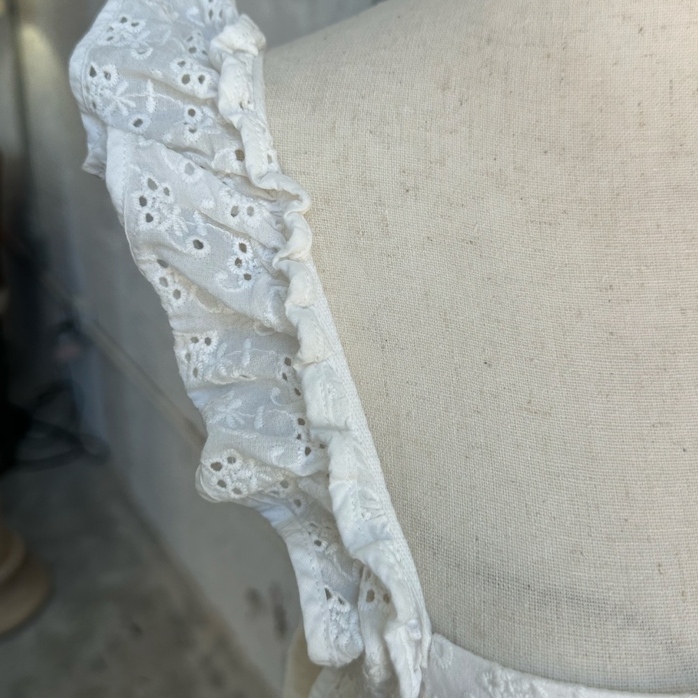 Maison Me Maisonette white ruffle sundress/maxi dress white size SMALL - Picture 6 of 10